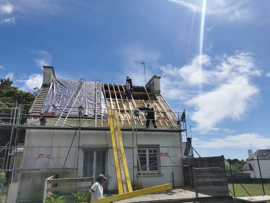 Réfecion couverture ARDOISE HENNEBONT - Breizh toiture a Landaul - Morbihan 56