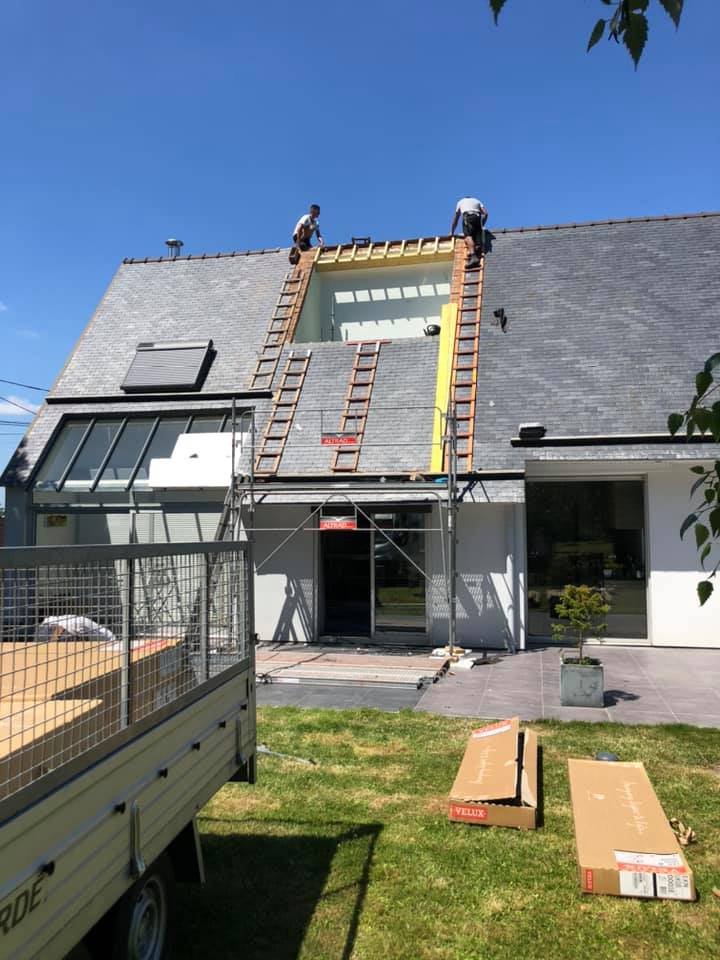 Remplacement verrière VELUX MERLEVENEZ - Breizh toiture a Landaul - Morbihan 56